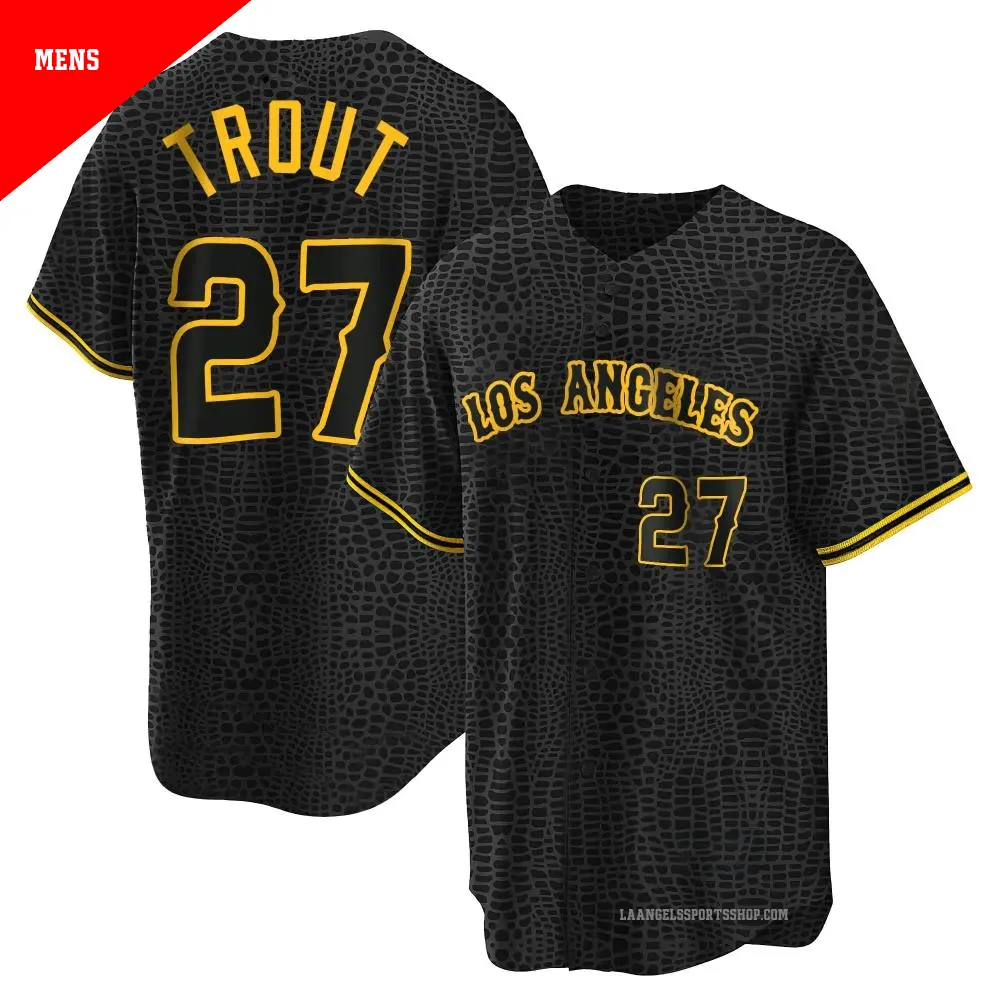 Replica Jersey Black Angels Jersey Trout Salt Lake Bees Black