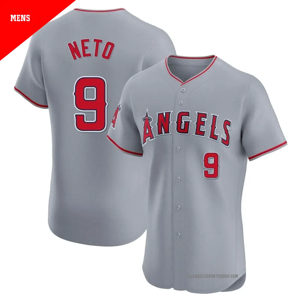 Youth #9 Zach Neto Los Angeles Angels Gray Limited Away Jersey