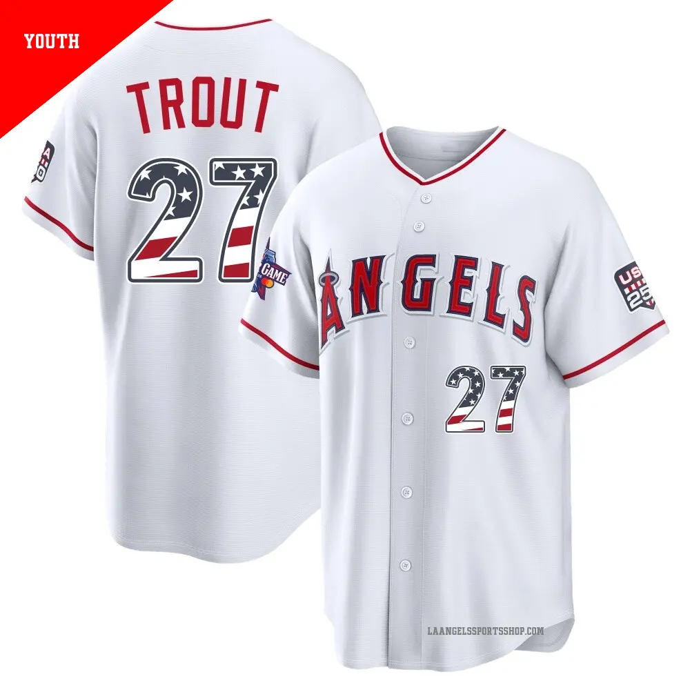 Men's #27 Mike Trout Los Angeles Angels Black Replica Fashion Out